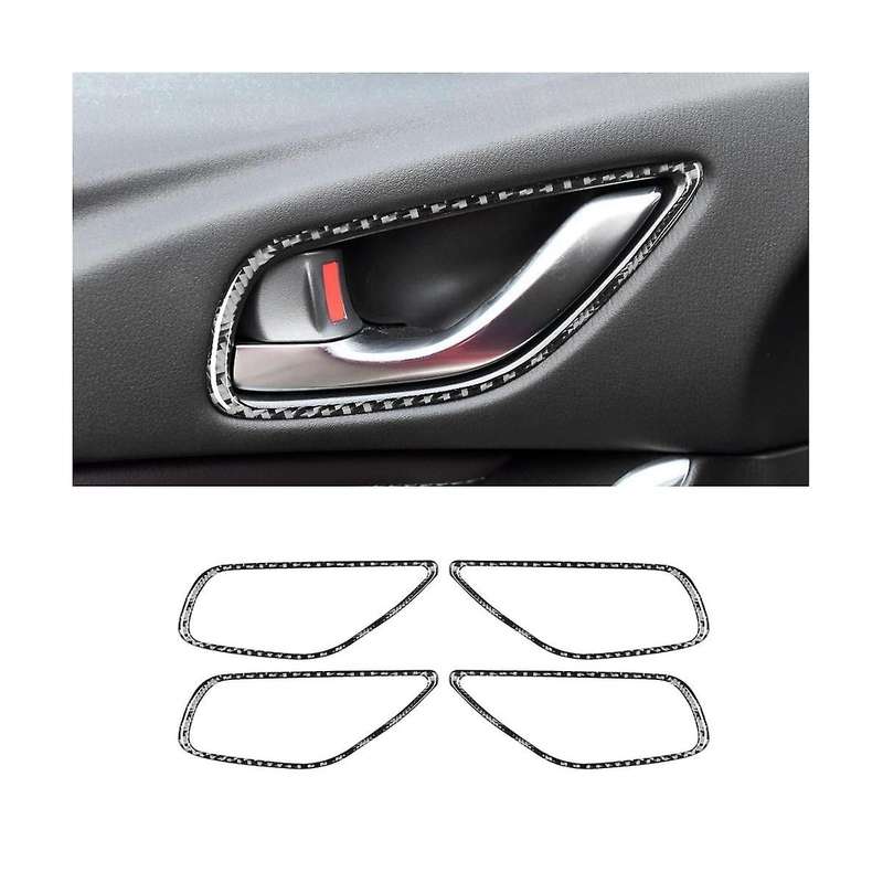 Inner Door Handle Frame Trim Decoration Soft Carbon Fiber for 3 Axela 2017 2018 Accessories