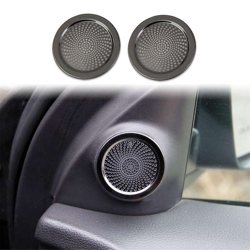 Inner Front Door Small Speaker Cover Trim for Durango 2014-2022 Interior Accessories (Black Glossy)