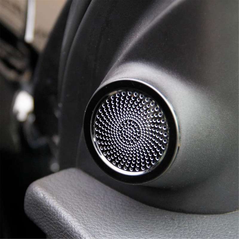 Inner Front Door Small Speaker Cover Trim for Durango 2014-2022 Interior Accessories (Black Glossy)