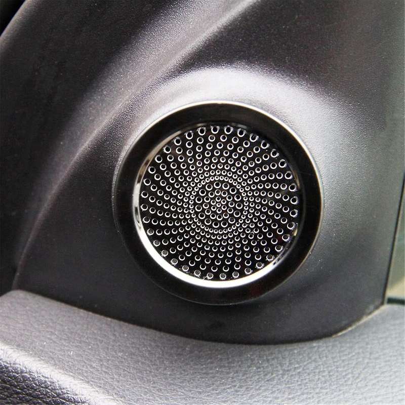 Inner Front Door Small Speaker Cover Trim for Durango 2014-2022 Interior Accessories (Black Glossy)