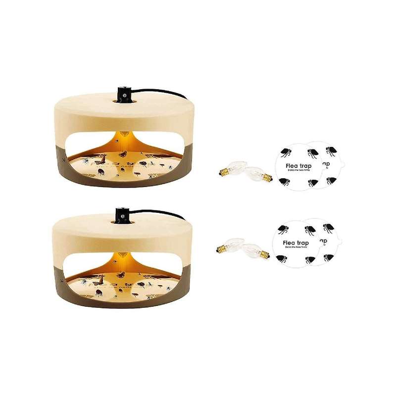 Insect Trap,sticky Bulb Bedbug Trap with Sticky Discs Light Bulb Electric Indoor Lamp Catcher for Fl