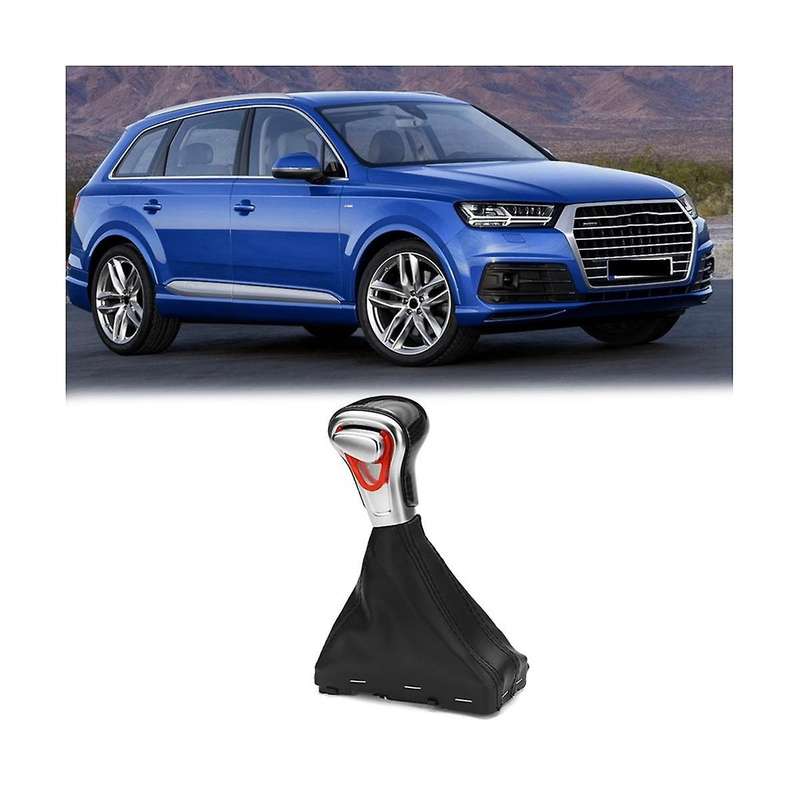 Inner Shifter Shift Knob Shifter Head with Tie Downs Protective Cover Car for A3 A4 A6 Q5 2009-2012