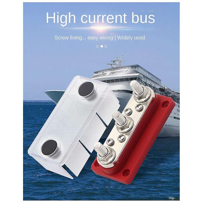 Install the Power Distribution Terminal Block 48V 300A Perfect for Cars Trucks RVs Marine Boats Sola