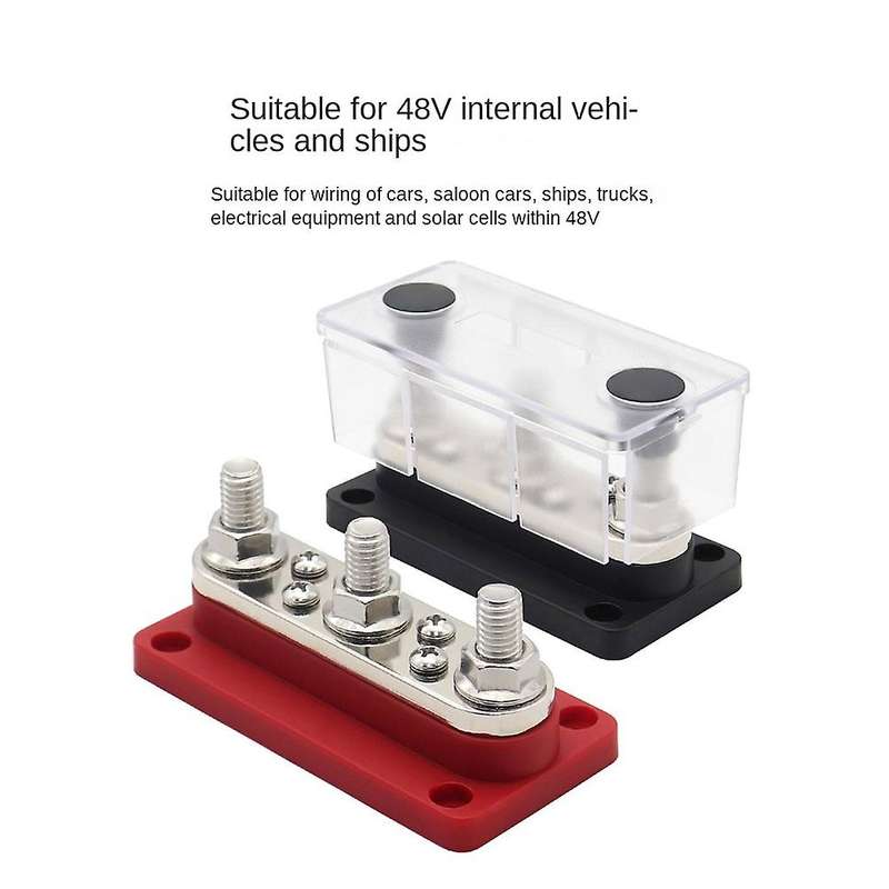 Install the Power Distribution Terminal Block 48V 300A Perfect for Cars Trucks RVs Marine Boats Sola