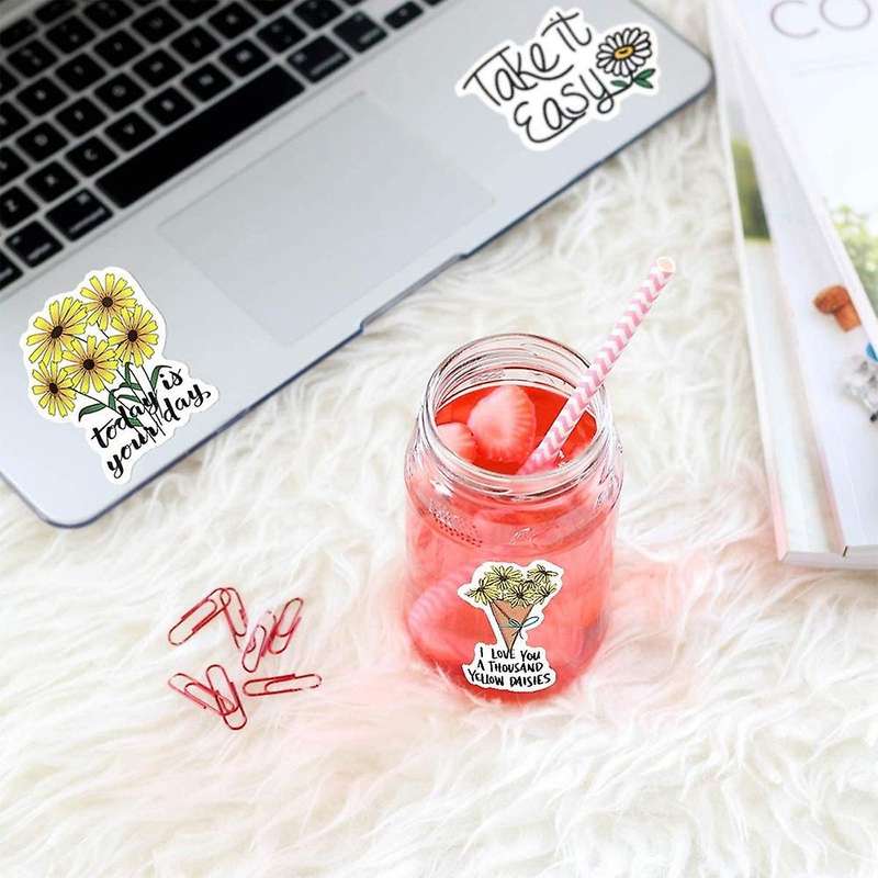 Inspirational Stickers for Hydro Flasks,50 Pcs Motivational Stickers for Teens,girls.waterproof Pvc