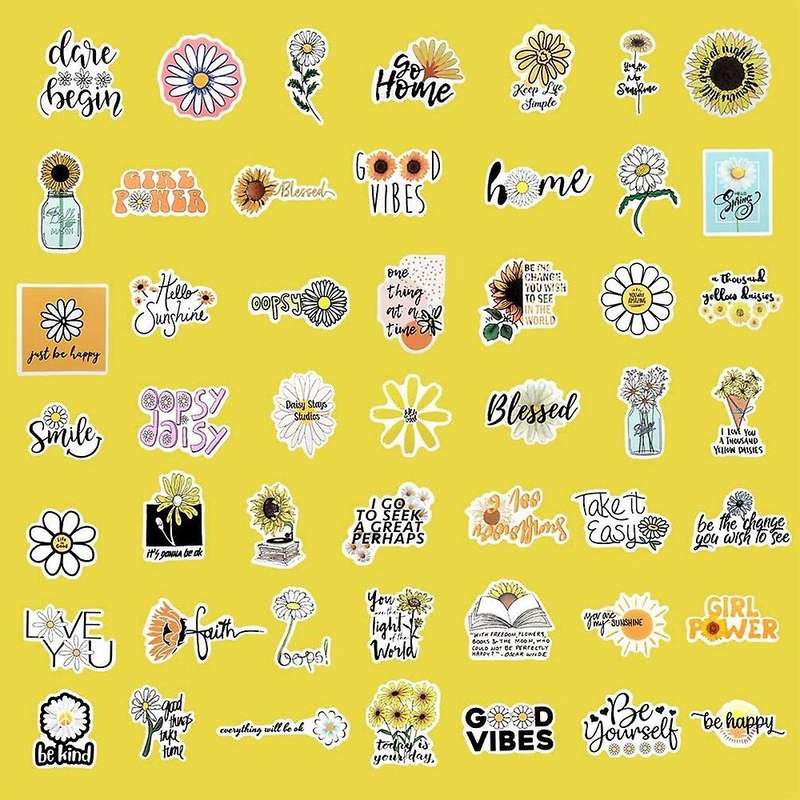 Inspirational Stickers for Hydro Flasks,50 Pcs Motivational Stickers for Teens,girls.waterproof Pvc