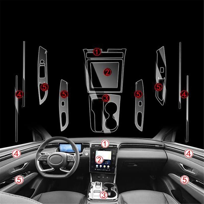 Instrument Navigation Panel Window Lifting Panel Gear Panel Tpu Protection Film for Nx4 2021