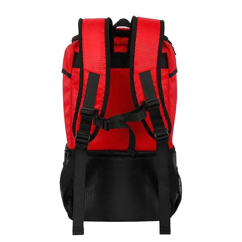 Insulated Cooler Backpack Soft Cooler Bag Bag with for Lunch Picnic Hiking Camping Beach Park Red