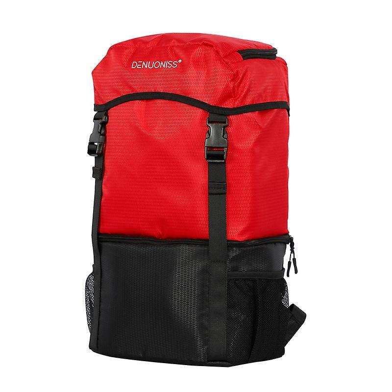 Insulated Cooler Backpack Soft Cooler Bag Bag with for Lunch Picnic Hiking Camping Beach Park Red