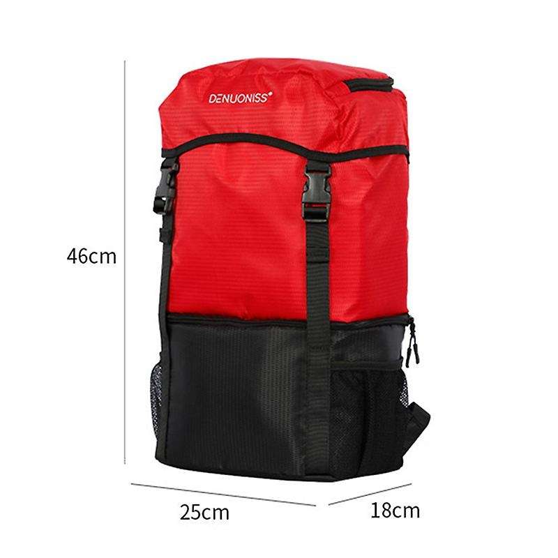 Insulated Cooler Backpack Soft Cooler Bag Bag with for Lunch Picnic Hiking Camping Beach Park Red
