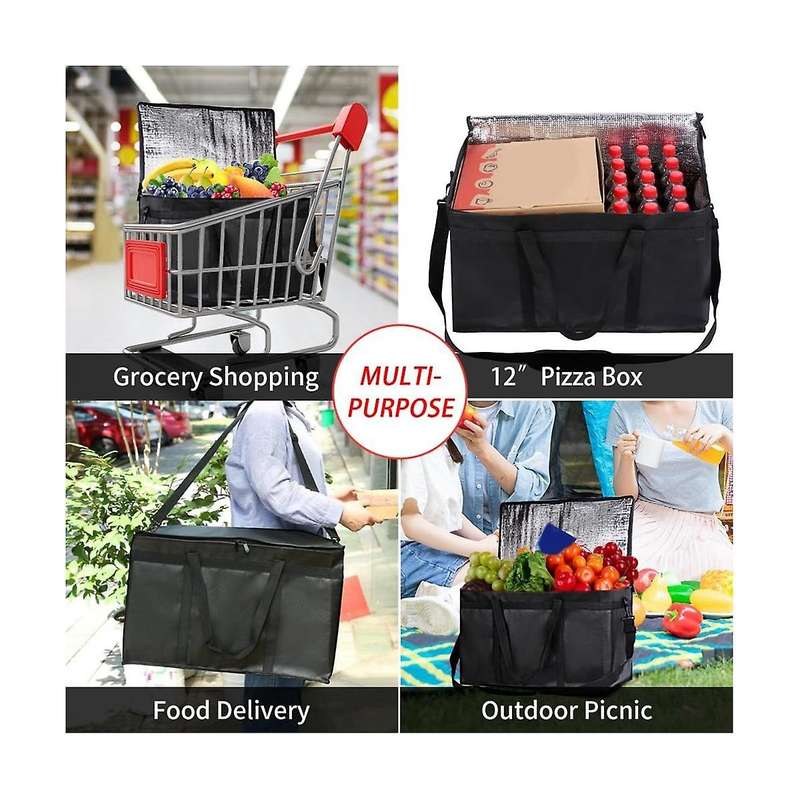 Insulated Food/pizza Delivery Bag Insulated Grocery Reusable Shopping Bags Insulated Cooler Bags