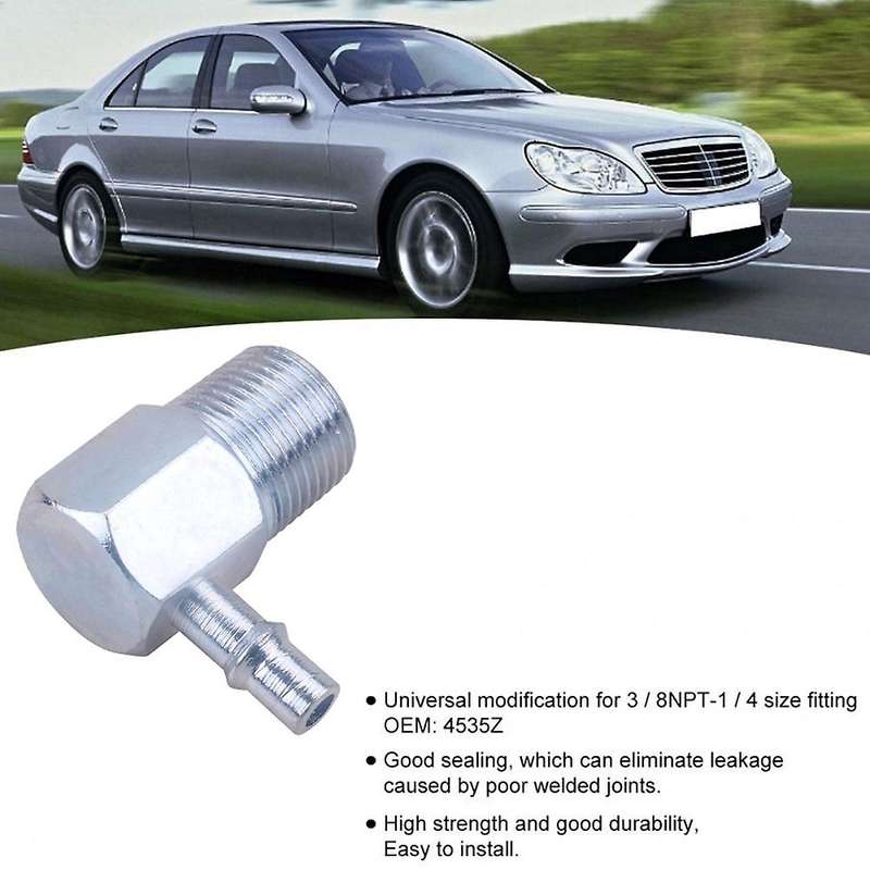Intake Manifold Vacuum Fitting 90 Degree 3/8 NPT-1/4 Hose Nipple 4535Z New