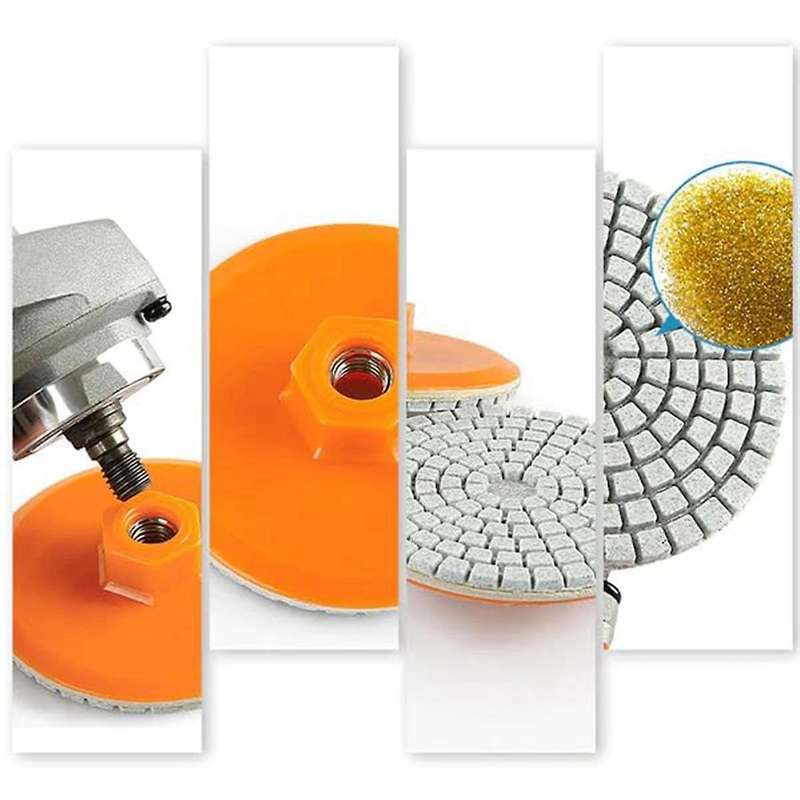 Integrated Stone Trimming and Polishing Disc, for Stone Concrete Marble Floor Grinders or Polisher