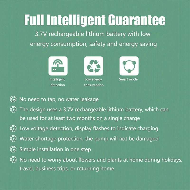 Intelligent Automatic Flower Watering Machine Lazy Flower Watering Device Timed Potted Garden Green