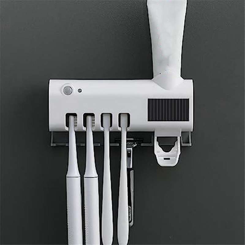 Intelligent Free Punching Toothbrush Set Holder Multifunction Wall Mounted Induction USB Automatic T