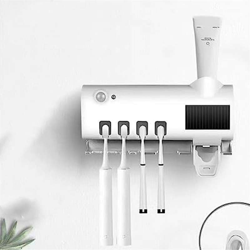 Intelligent Free Punching Toothbrush Set Holder Multifunction Wall Mounted Induction USB Automatic T