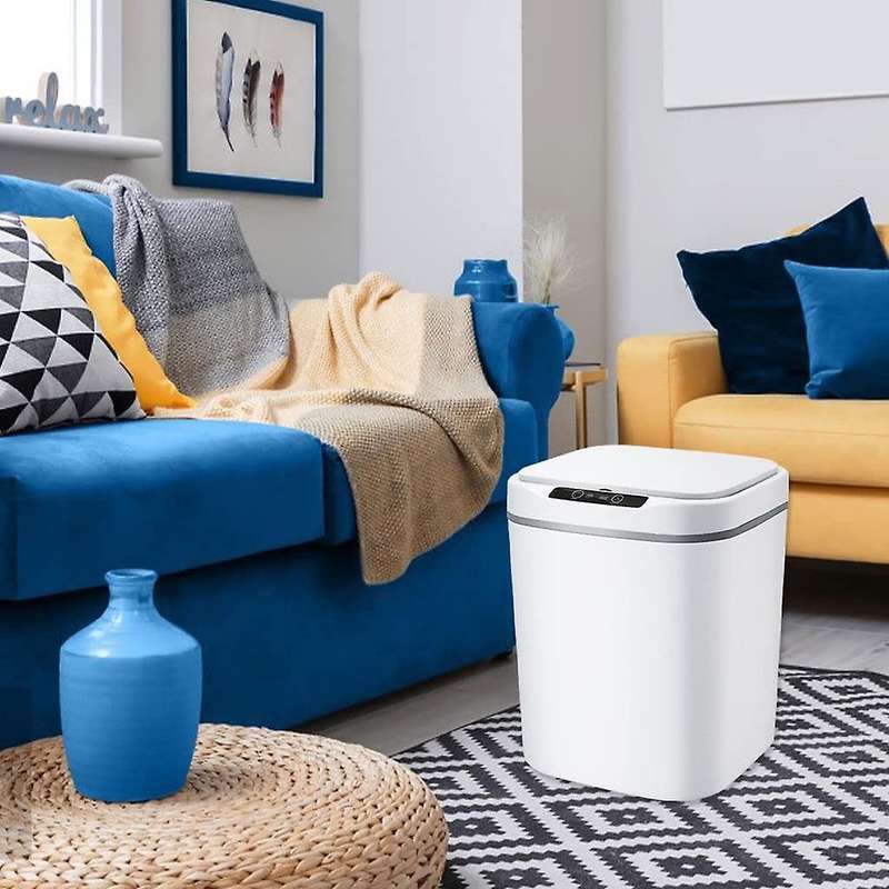 Intelligent Garbage Storage Box Durable Indoor Automatic Touchless Trash Can Blue 18L