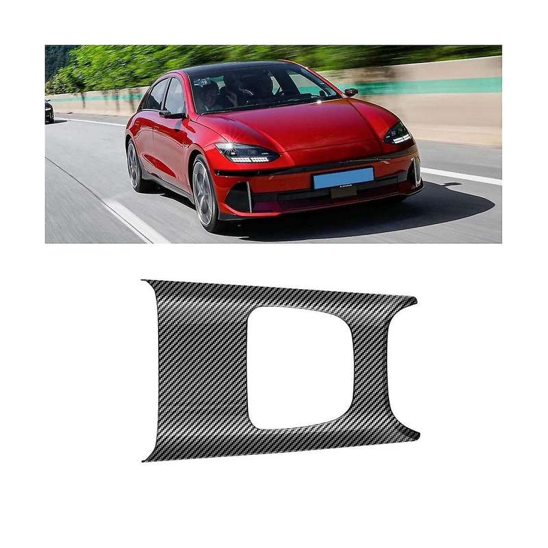 Interior Carbon Fiber Style Rear A/c Vent Frame Air Outlet Cover Trim for Ioniq 6 2022 2023+