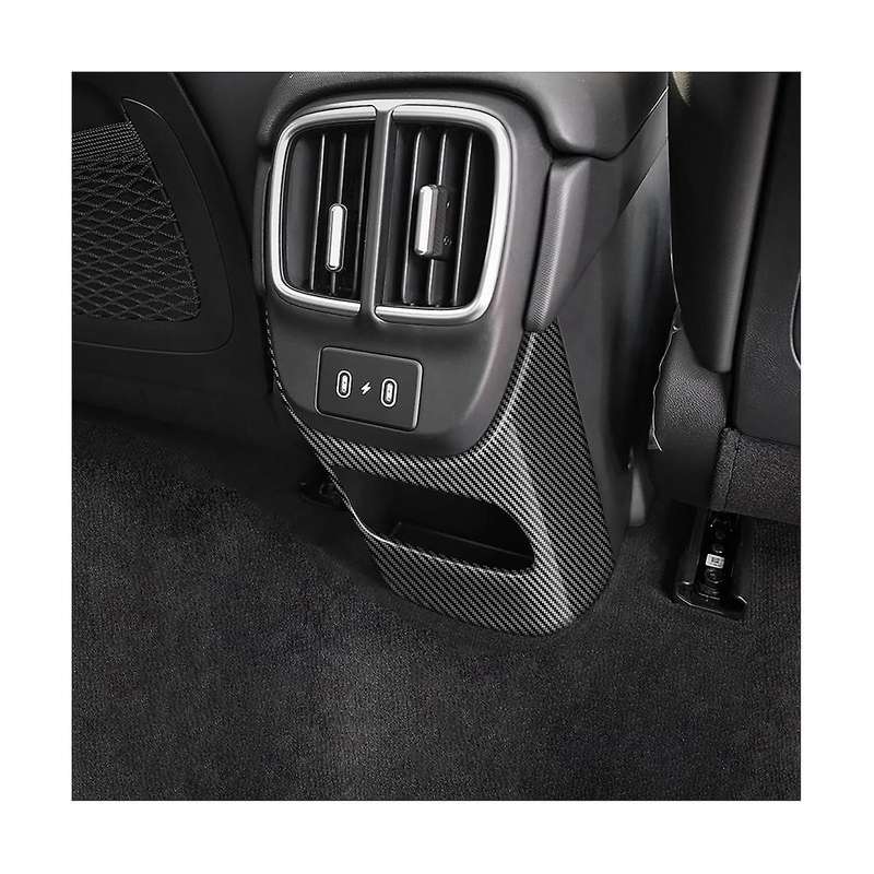 Interior Carbon Fiber Style Rear A/c Vent Frame Air Outlet Cover Trim for Ioniq 6 2022 2023+
