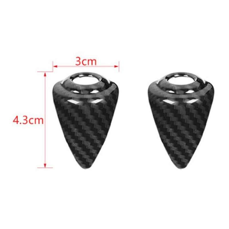 Interior Door Lock Pin Cover Trim Decor ABS for 2012 2013 2014 2015 Car Accessories (Carbon Fiber)