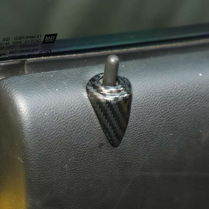 Interior Door Lock Pin Cover Trim Decor ABS for 2012 2013 2014 2015 Car Accessories (Carbon Fiber)