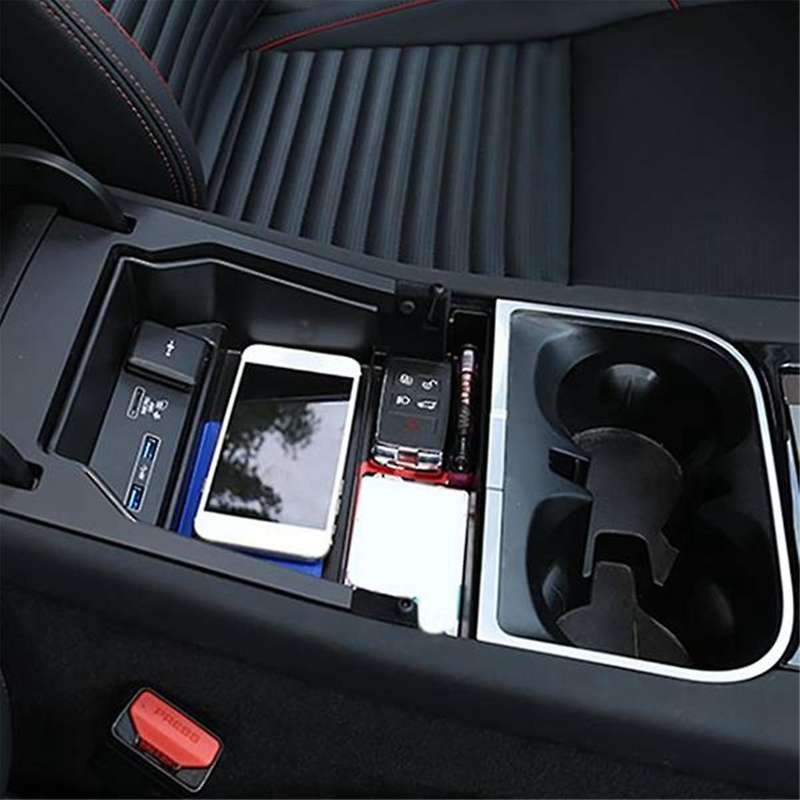 Interior Center Console Storage Box Armrest Box Organizer for Sport 2019-2020