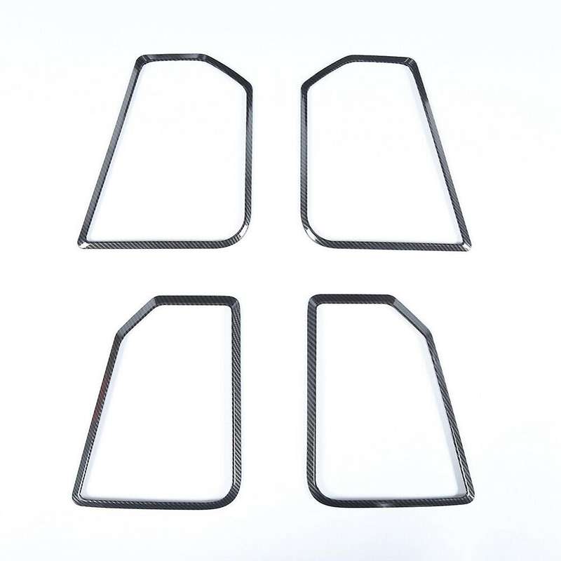 Interior Door Speaker Trim Cover Frame ABS Accessories for Ram 1500 2010-2017 (Carbon Fiber)