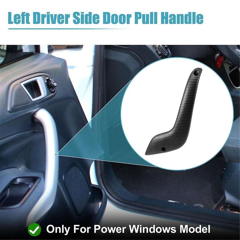Interior Door Pull Handle for Fiesta 2011-2020 G2BZ-5823943- D2BB-A23943-CA35B8 Carbon Fiber,Left