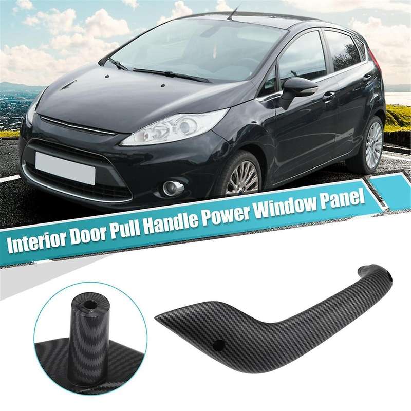 Interior Door Pull Handle for Fiesta 2011-2020 G2BZ-5823943- D2BB-A23943-CA35B8 Carbon Fiber,Left