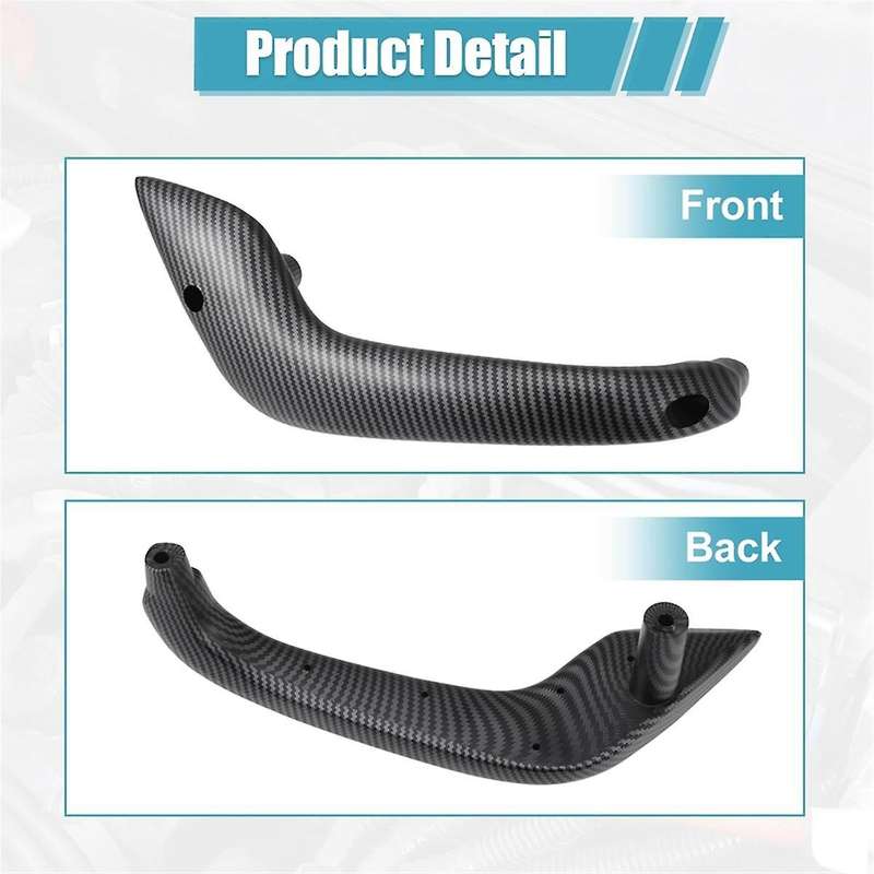 Interior Door Pull Handle for Fiesta 2011-2020 G2BZ-5823943- D2BB-A23943-CA35B8 Carbon Fiber,Left