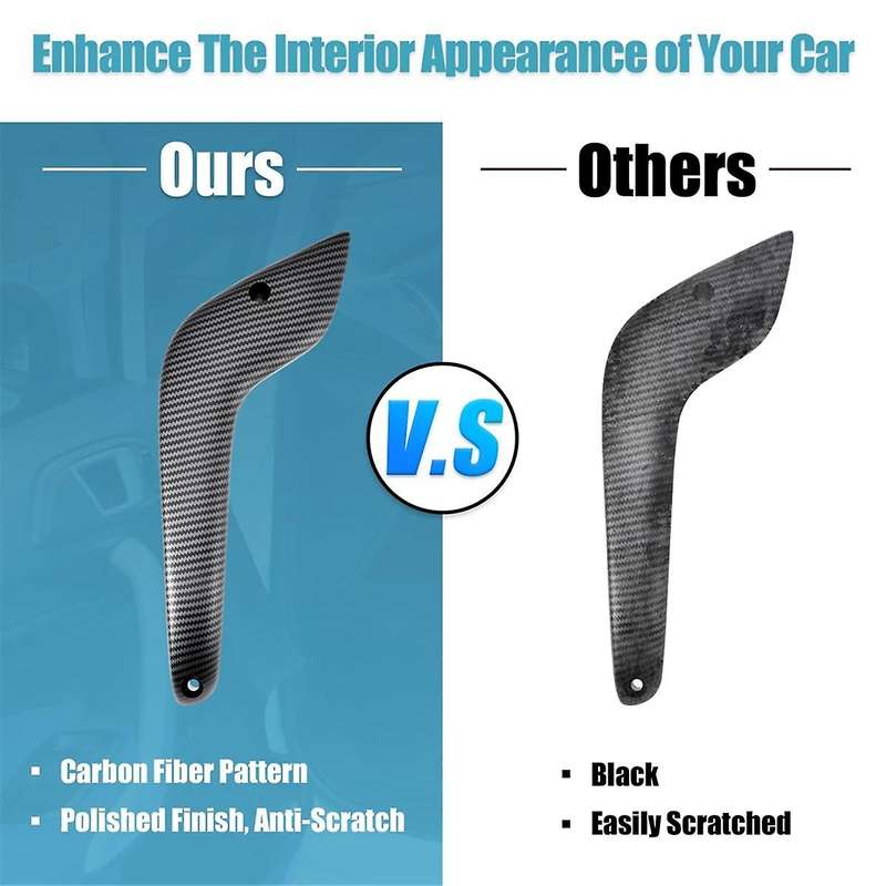 Interior Door Pull Handle for Fiesta 2011-2020 G2BZ-5823943- D2BB-A23943-CA35B8 Carbon Fiber,Left