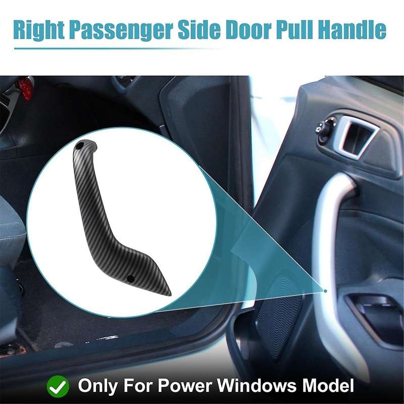 Interior Door Pull Handle for Fiesta 2011-2020 G2BZ-5823943- D2BB-A23943-CA35B8 Carbon Fiber,Right