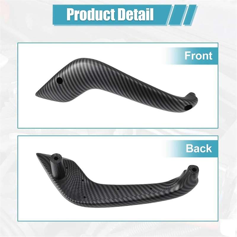 Interior Door Pull Handle for Fiesta 2011-2020 G2BZ-5823943- D2BB-A23943-CA35B8 Carbon Fiber,Right