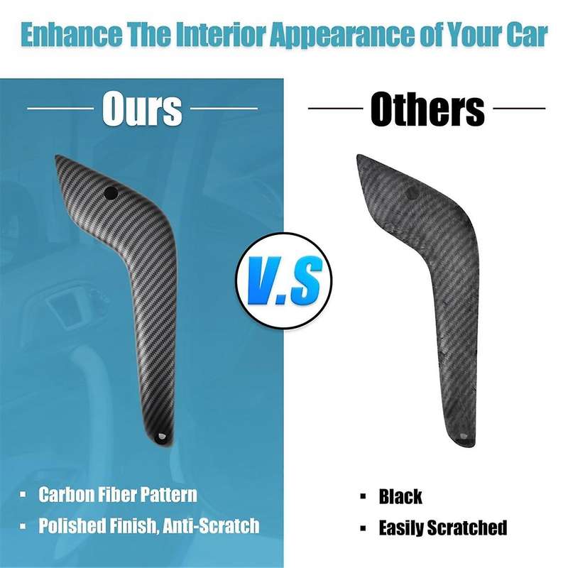 Interior Door Pull Handle for Fiesta 2011-2020 G2BZ-5823943- D2BB-A23943-CA35B8 Carbon Fiber,Right