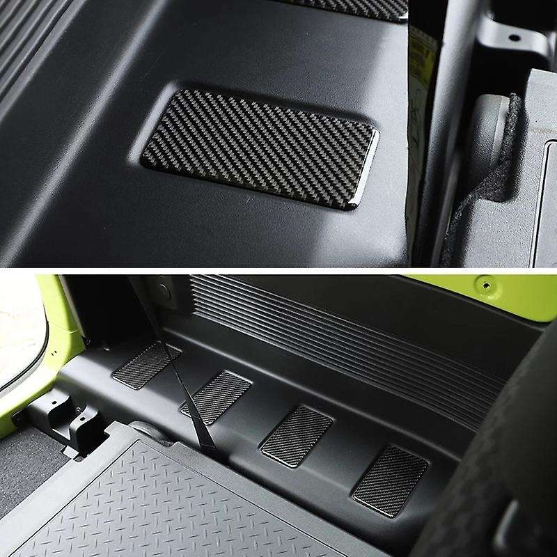 Interior Mouldings Carbon Fiber Car Rear Row Both Sides Decoration Cover Stickers for Jimny 2019+ Bl