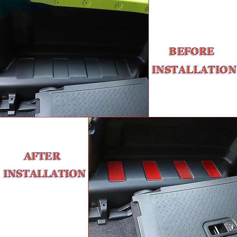 Interior Mouldings Carbon Fiber Car Rear Row Both Sides Decoration Cover Stickers for Jimny 2019+ Bl