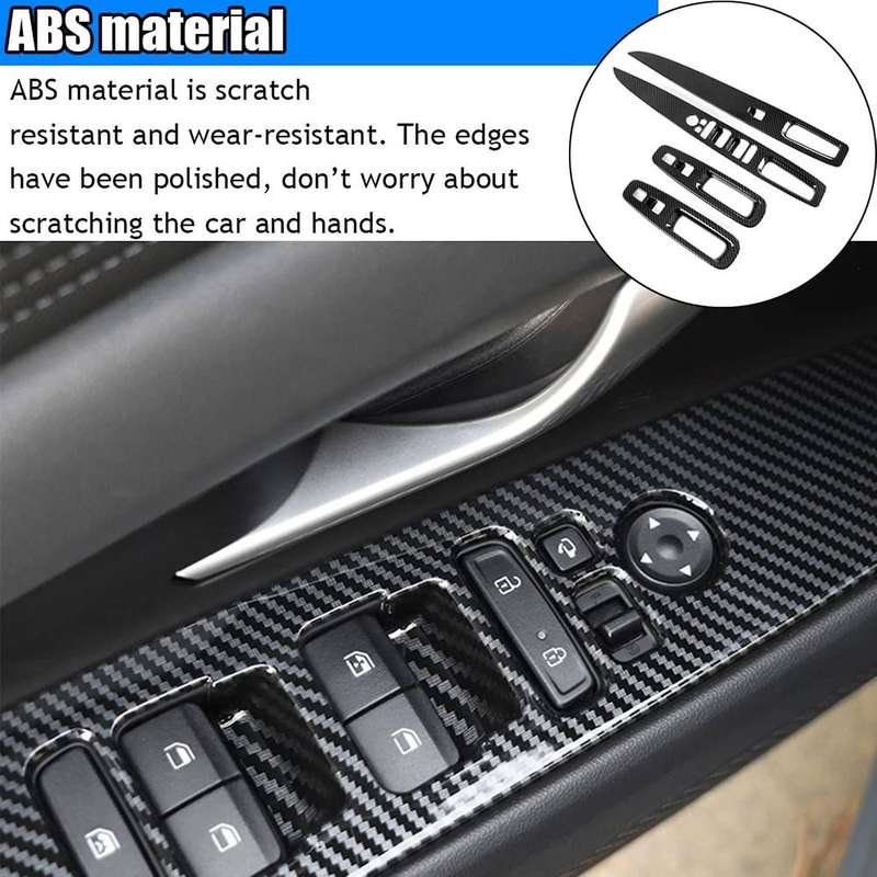 Interior Window Control Panel Armrest Cover Molding Door Lock Switch Trim Automobile for 2021 2022
