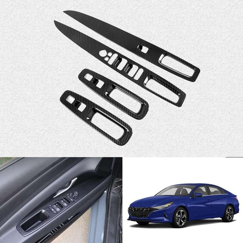 Interior Window Control Panel Armrest Cover Molding Door Lock Switch Trim Automobile for 2021 2022
