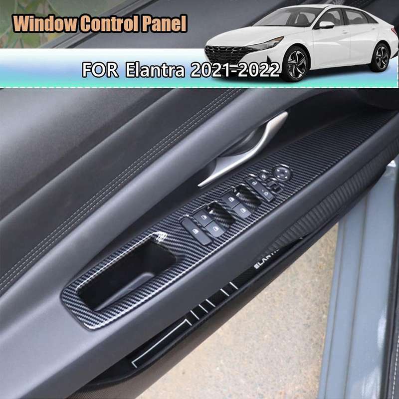 Interior Window Control Panel Armrest Cover Molding Door Lock Switch Trim Automobile for 2021 2022
