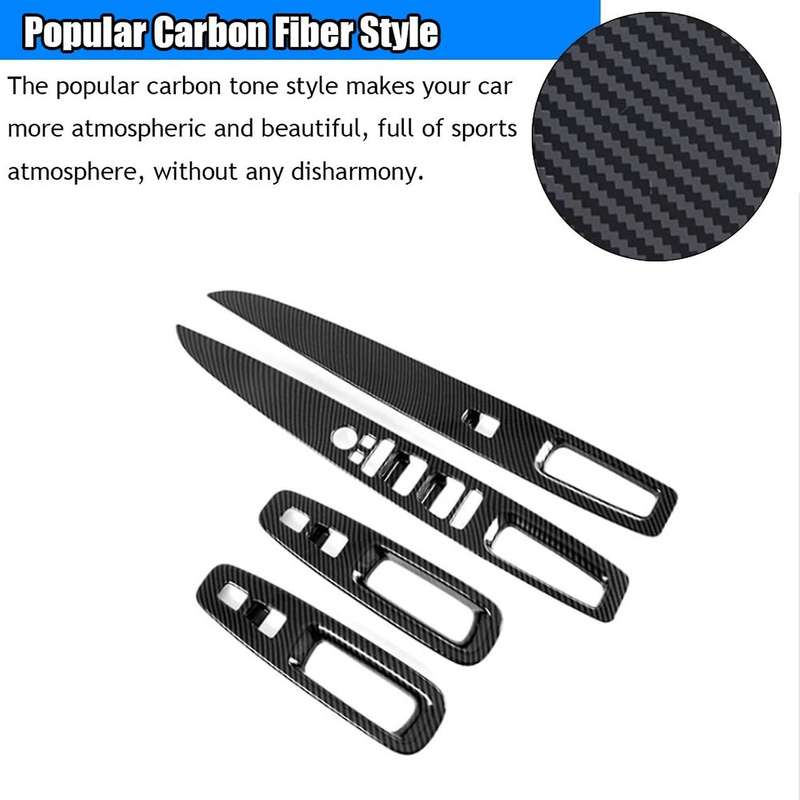 Interior Window Control Panel Armrest Cover Molding Door Lock Switch Trim Automobile for 2021 2022