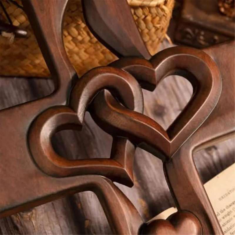 Intertwined Hearts Wooden , Wooden Intertwined Hearts Wall Hanging , Suitable for Weddings Valentine