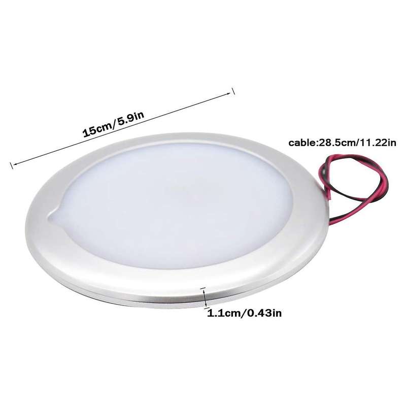 Ip67 Led Panel Ceiling Light Surface Mount 9-30v Dc for Rv Motorhome Camper Caravan Marine (warm Wh