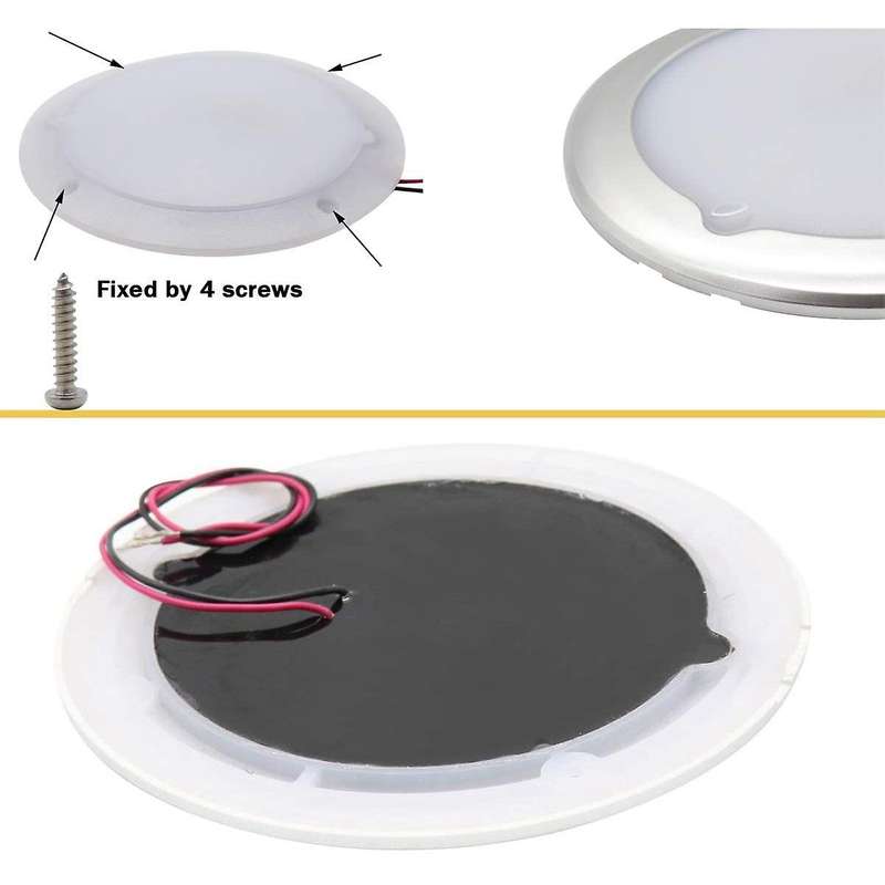 Ip67 Led Panel Ceiling Light Surface Mount 9-30v Dc for Rv Motorhome Camper Caravan Marine (warm Wh