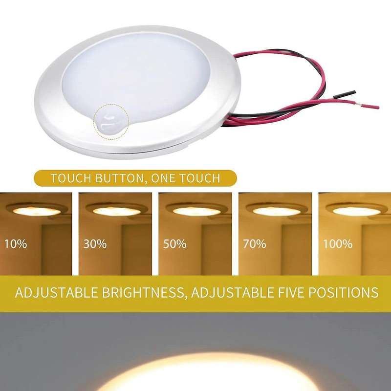Ip67 Led Panel Ceiling Light Surface Mount 9-30v Dc for Rv Motorhome Camper Caravan Marine (warm Wh