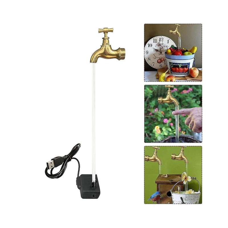 Invisible Flowing Spout Watering Can Fountain Cute Floating Tap Fountain Usb Faucet Fountain Imitati
