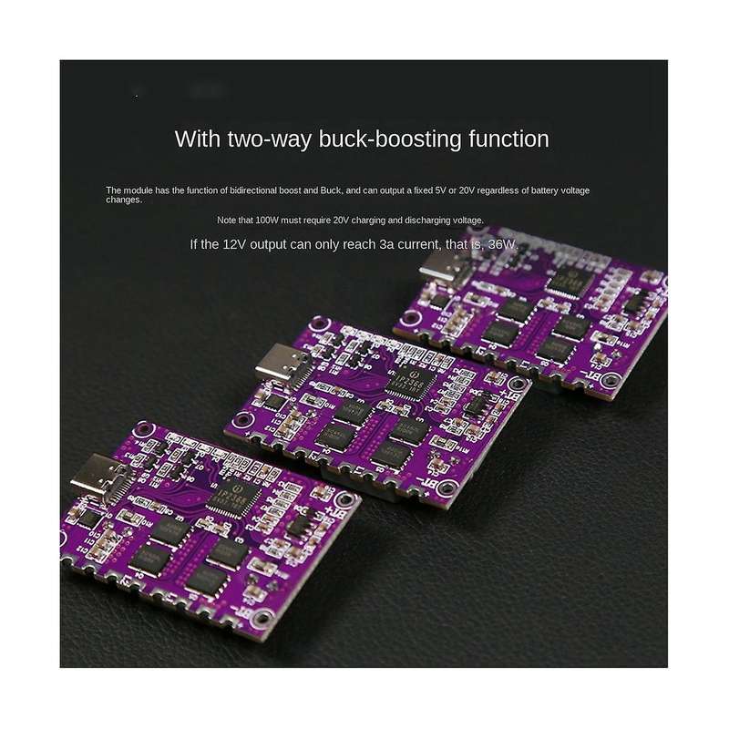 IP2368 Bidirectional PD 100W Fast Charging Module Type-C Interface 4S Lithium Battery High-Power Fa