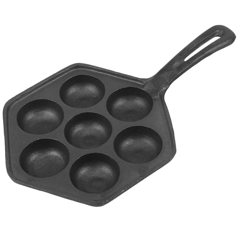 Iron Nonstick StuffedPancake ,Munk/Aebleskiver,House Iron Griddle for Various Spherical Food