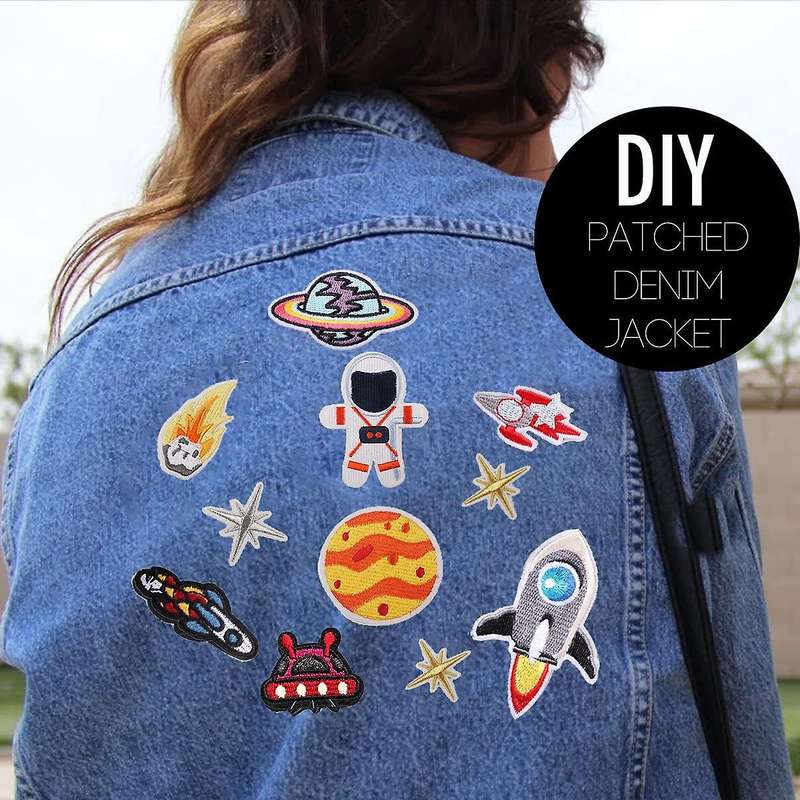 Iron on Patches 26Pcs Planet Astronaut DIY Sew Decoration Appliques Stickers for Clothing,Backpack,R