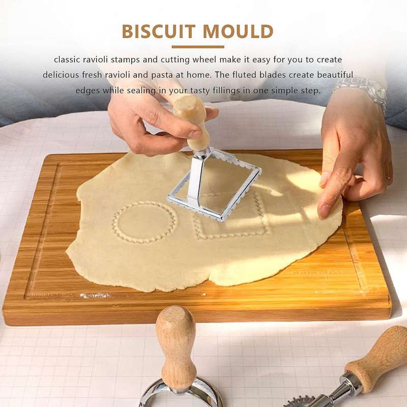 Italian Ravioli Cutter Set Pasta Press Kitchen Attachment Kit Ravioli Maker Mold Tool Ravioli Stamp