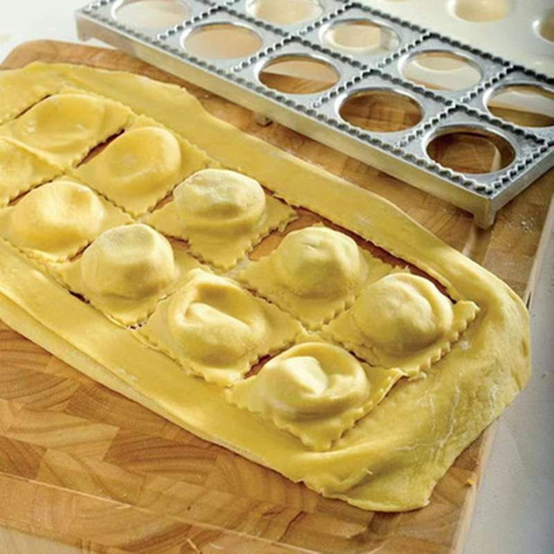 Italian Pasta Mold Ravioli Tray Plate Pin Square Edges Frame for Perfect Attachment and Shape Large